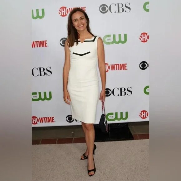 Sz 8 Diane Von Furstenberg Red Michelle Bodycon Dress - Picture 3 of 16